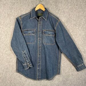 Filson Blue Denim Casual Button Down Shirt